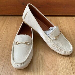 Coach Mavis Leather Loafer- Cream- Size 7 -NWOT
